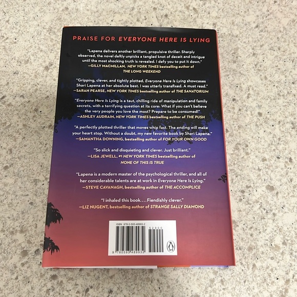 Everyone Here Is Lying By Shari Lapena Hardcover - Picture 3 of 3